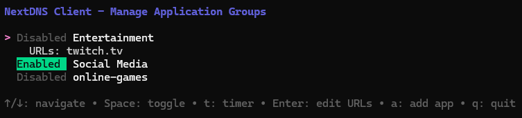 NextDNS URL Manager